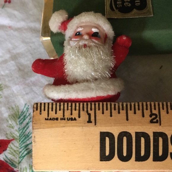 Vintage flocked pipe cleaner Santa Christmas - Picture 10 of 10